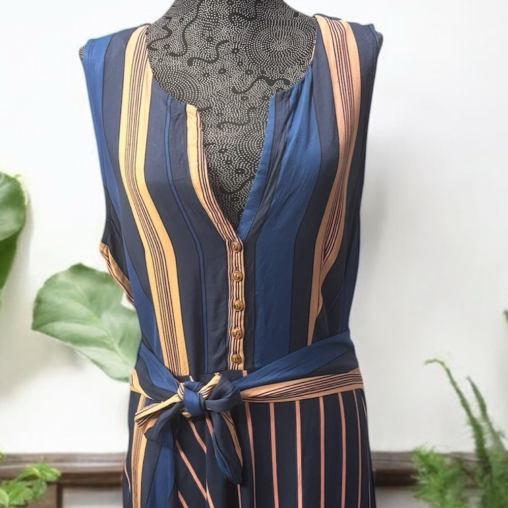 Anthropologie Maeve Atalanta Front-Tie Dress size M - Picture 7 of 14